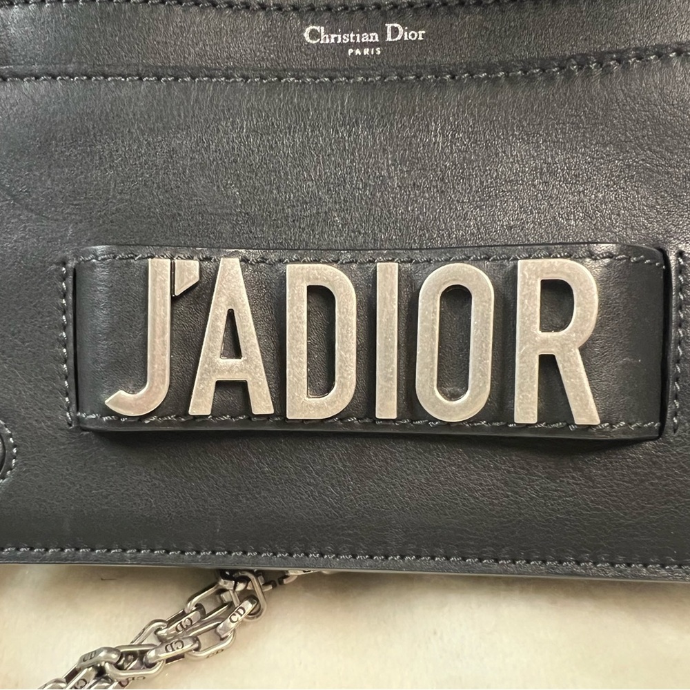 Christian Dior J'Adior Black Smooth Calf Skin Embroidered Mosaic Mirror … - Picture 9 of 12